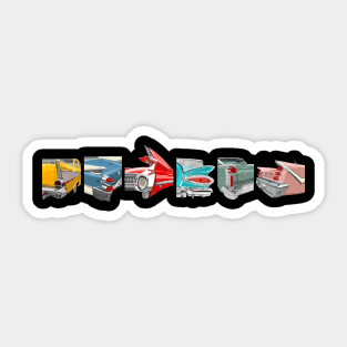 Vintage cars shapes Sticker